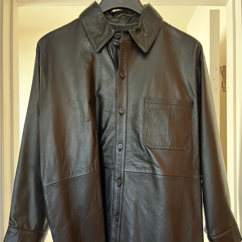 Jamin Leather, Black Shirt Jacket